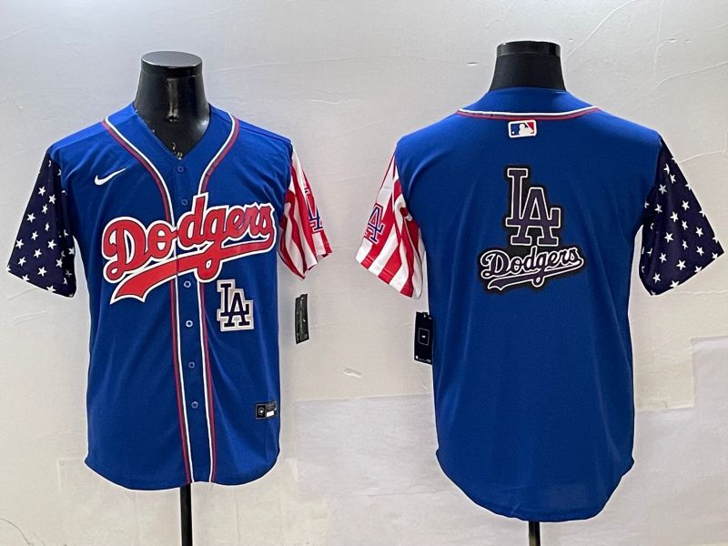 Men Los Angeles Dodgers Blank Blue a generation of national flags Joint name 2025 Nike MLB Jersey style 23->los angeles dodgers->MLB Jersey